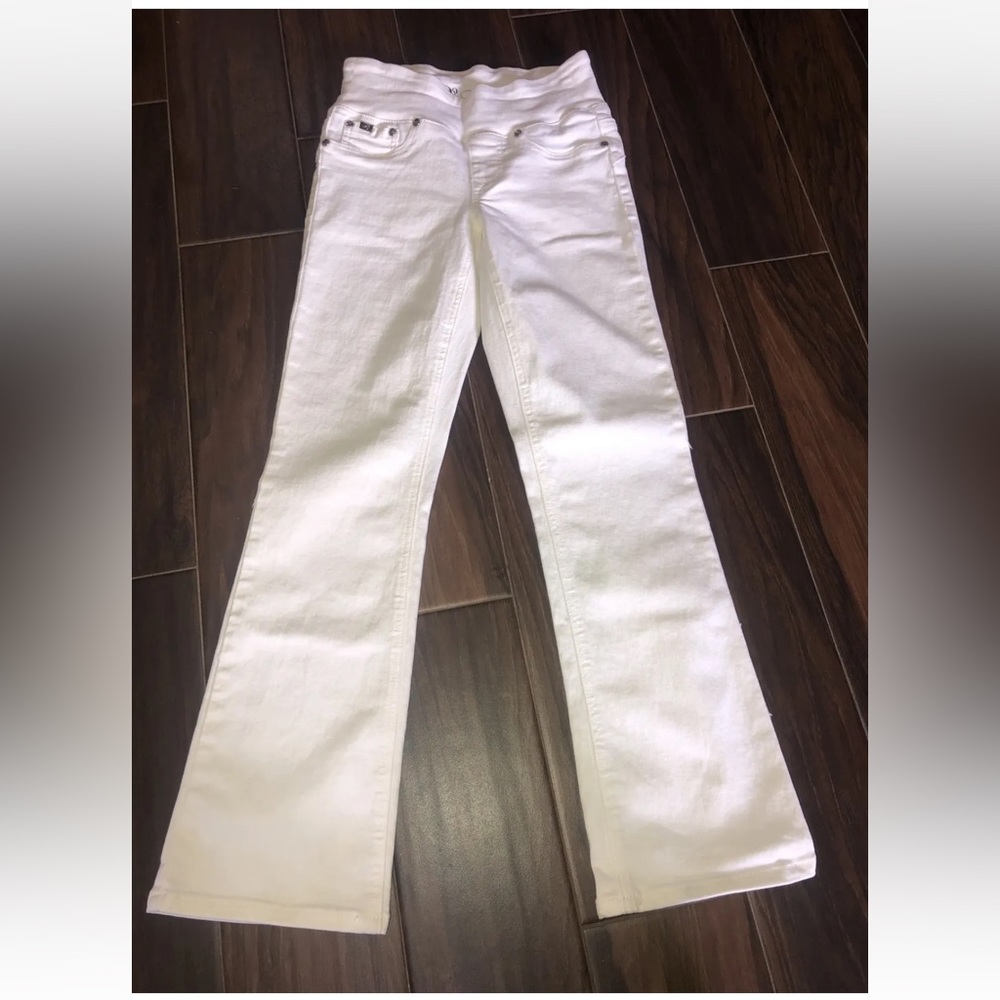 DG2 Diane Gilman Stretch Knit Twill Boot-Cut Jegging White PXS Super Soft